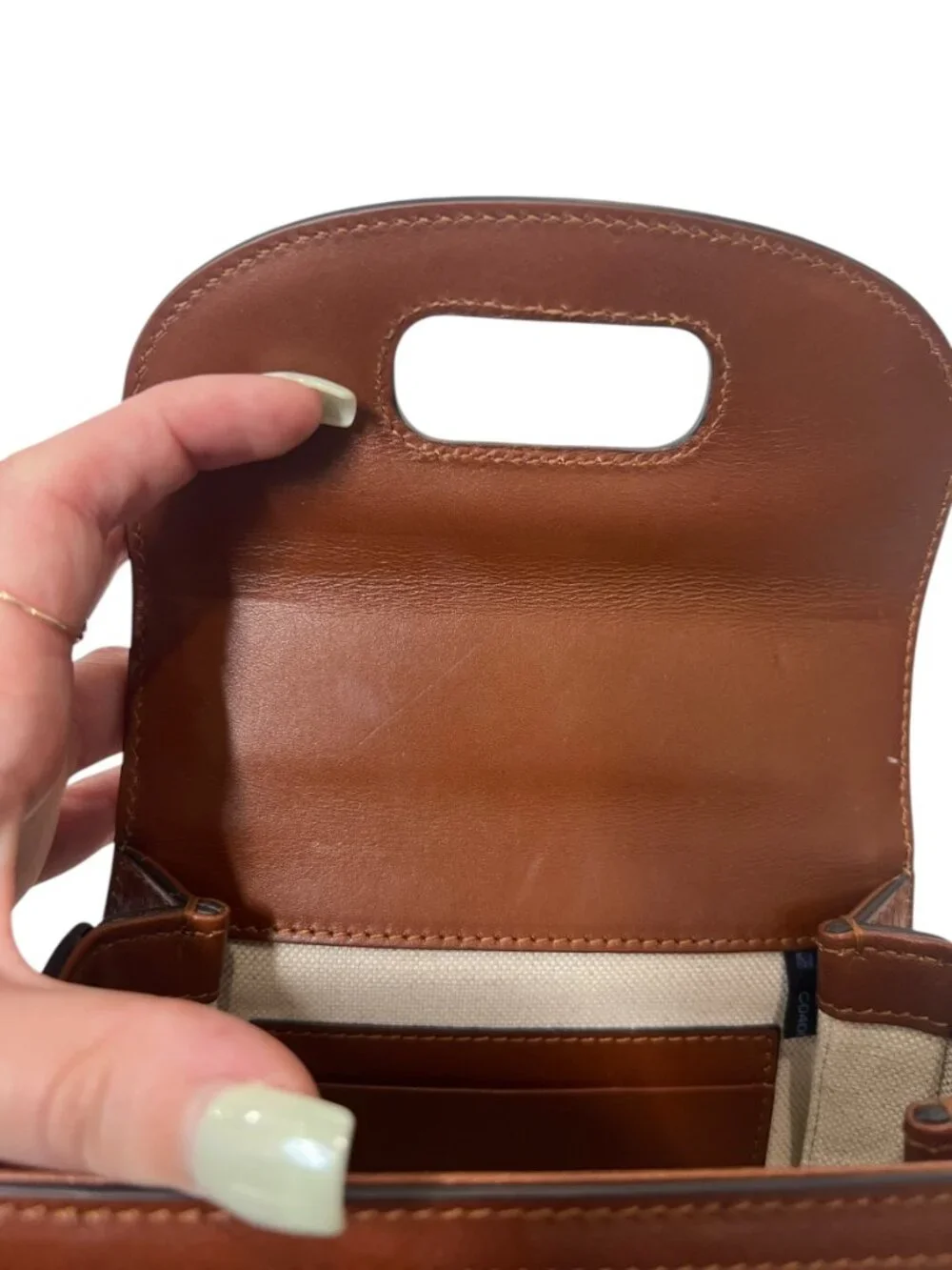 $4495 Gucci 1947 Brown Mini Crystal Studded Bamboo Handle Chain Crossbody - Picture 7 of 10